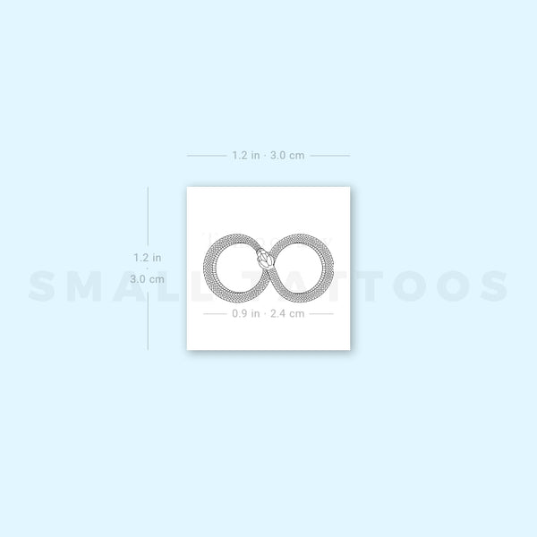 Infinity  Ouroboros Temporary Tattoo (Set of 3)