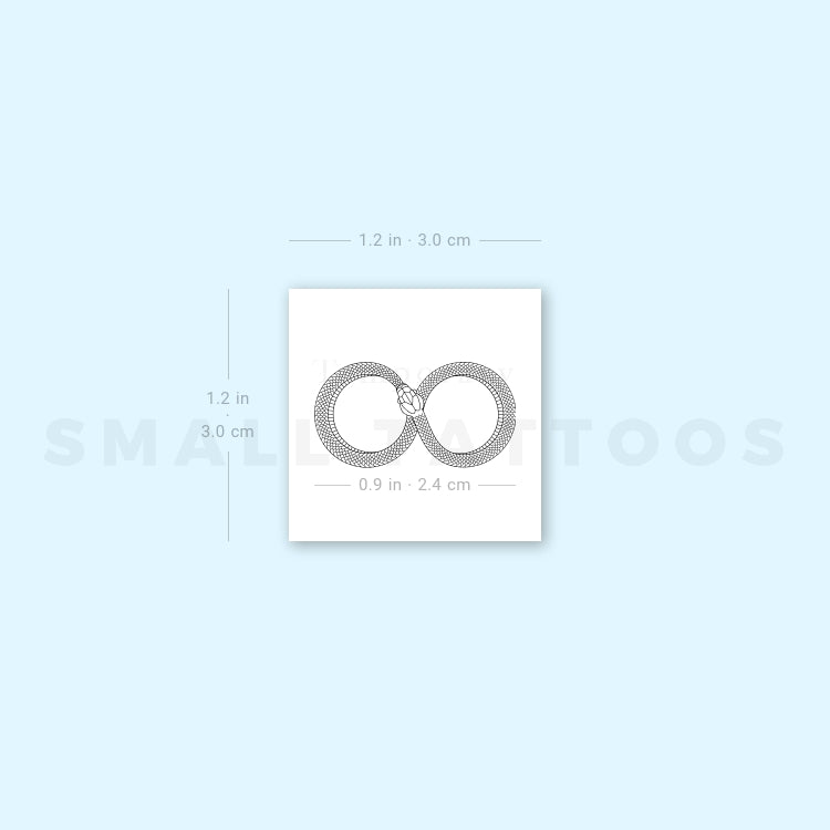 Infinity  Ouroboros Temporary Tattoo (Set of 3)