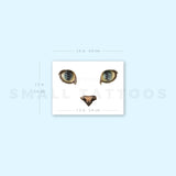 Minimalist Cat Face Temporary Tattoo (Set of 3)