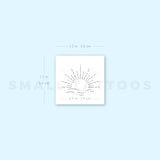 Fine Line Sea Sunrise Temporary Tattoo (Set of 3)