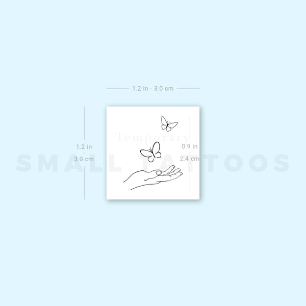 Happy Butterflies Temporary Tattoo (Set of 3)