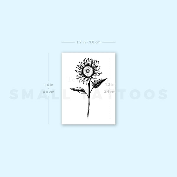 Sunflower Temporary Tattoo (Set of 3)