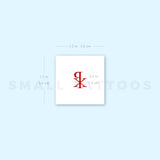 Red Chi Rho Temporary Tattoo (Set of 3)