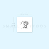 Minimalist Kiwi Bird Temporary Tattoo (Set of 3)