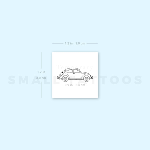 Volkswagen Beetle Type 1 Temporary Tattoo (Set of 3)