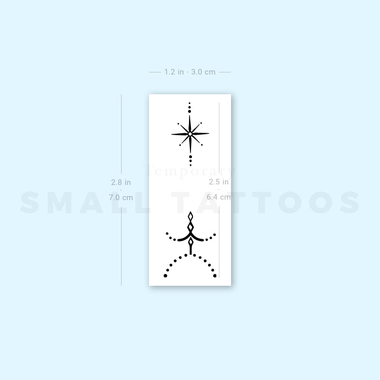 Tatuaje temporal del dedo índice (juego de 3)