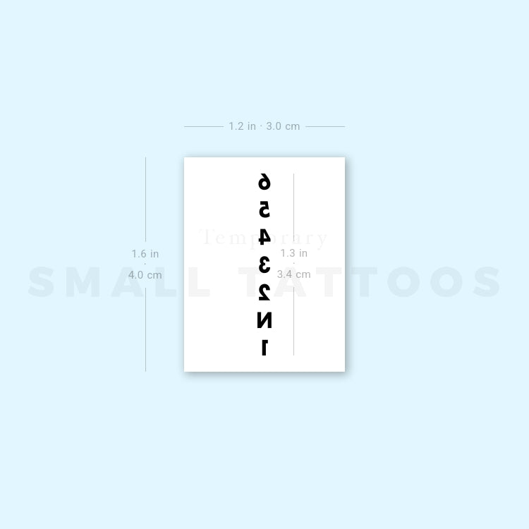 1N23456 Temporary Tattoo (Set of 3)