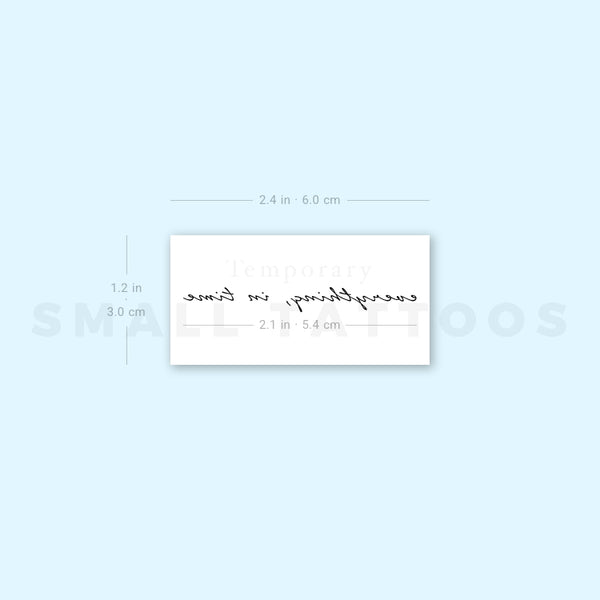 Everything, In Time Temporary Tattoo (Set of 3)