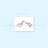 Mountain Peak Temporary Tattoo (Set of 3)