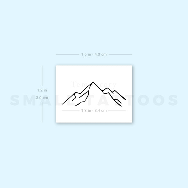 Mountain Peak Temporary Tattoo (Set of 3)