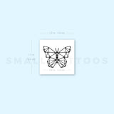 Low Poly Butterfly Temporary Tattoo (Set of 3)