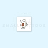 Mismatching Avocado And Seed Temporary Tattoo (Set of 3)