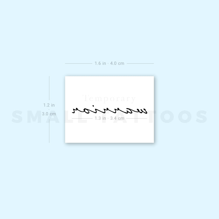 Warrior Temporary Tattoo (Set of 3)