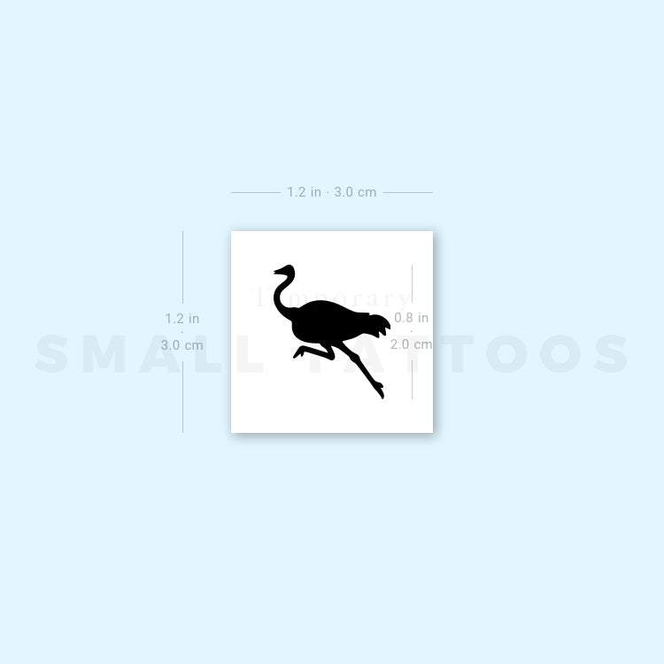 Ostrich Temporary Tattoo (Set of 3)