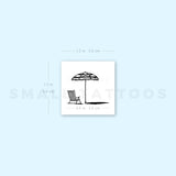 Parasol And Beach Chair Temporary Tattoo (Set of 3)