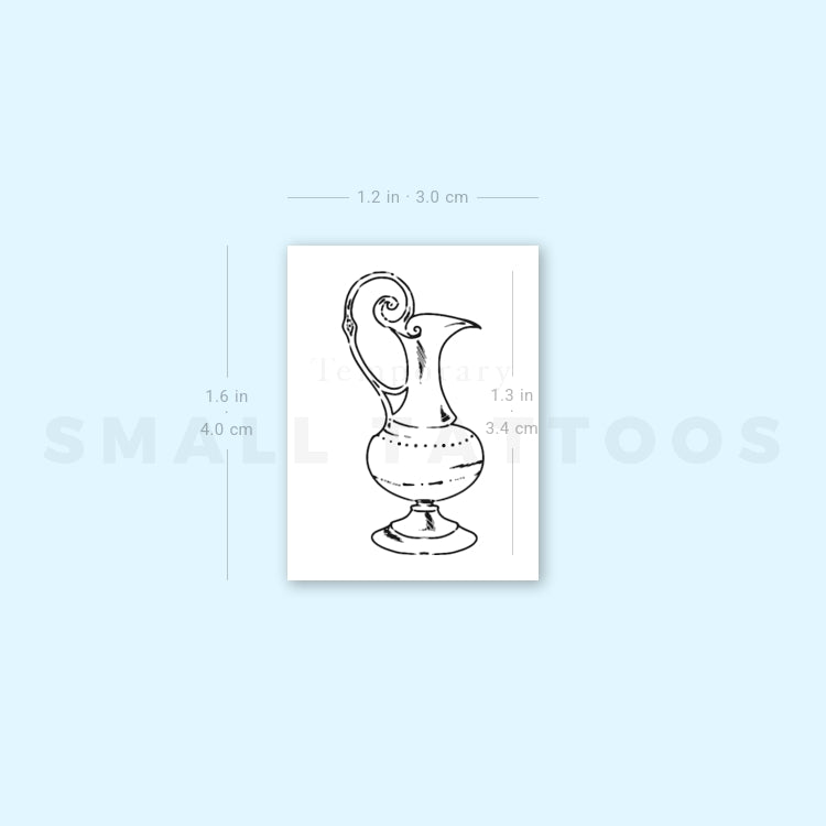 Water Jug Temporary Tattoo By M3.Ink (Set of 3)