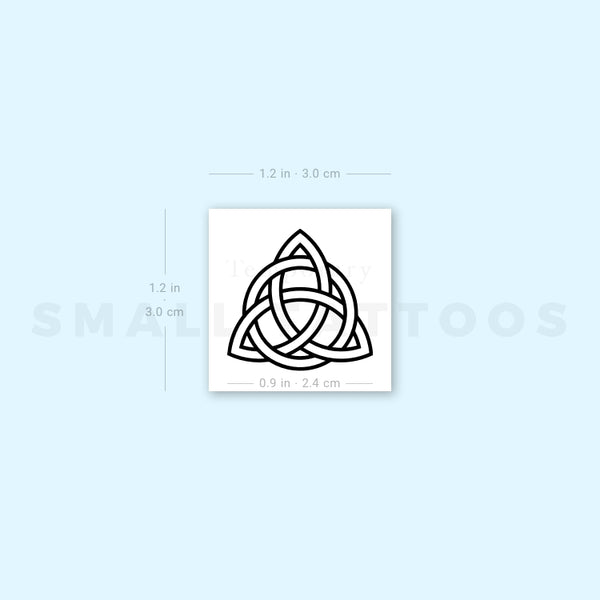 Small Interlaced Trinity Knot Temporary Tattoo (Set of 3)