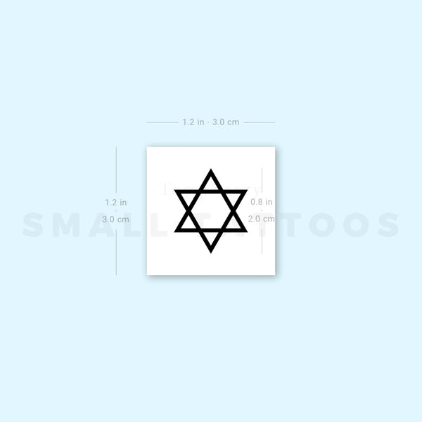 Hexagram Temporary Tattoo (Set of 3)