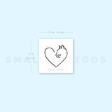 Cat Lover Heart Temporary Tattoo (Set of 3)