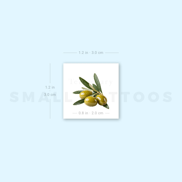 Olive Temporary Tattoo (Set of 3)