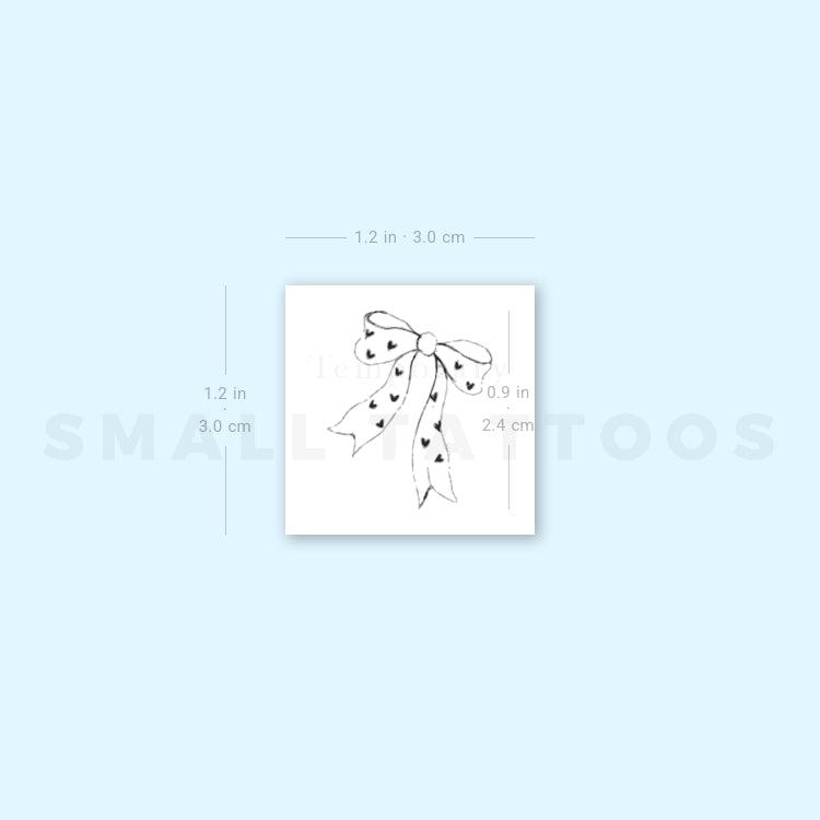 Ribbon Bow By Stefano Mazza Temporary Tattoo (Set of 3)