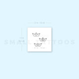 Three Little Paper Boats Temporary Tattoo (Set of 3)