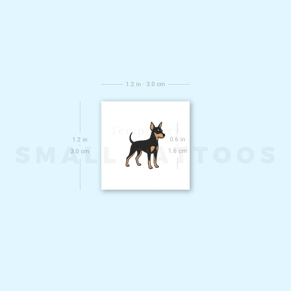 Pinscher Temporary Tattoo (Set of 3)