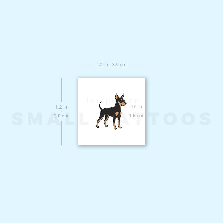 Pinscher Temporary Tattoo (Set of 3)