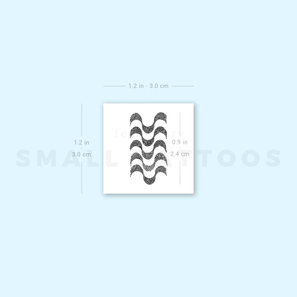 Little Ipanema Beach Pattern Temporary Tattoo (Set of 3)