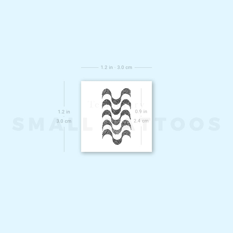 Little Ipanema Beach Pattern Temporary Tattoo (Set of 3)