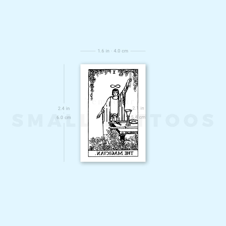 The Magician Tarot Card Temporary Tattoo (Set of 3)