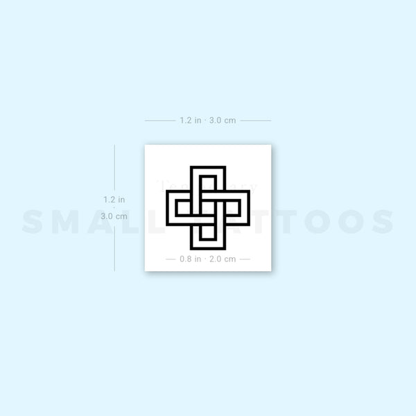 Squared Solomon's Knot Temporary Tattoo (Set of 3)