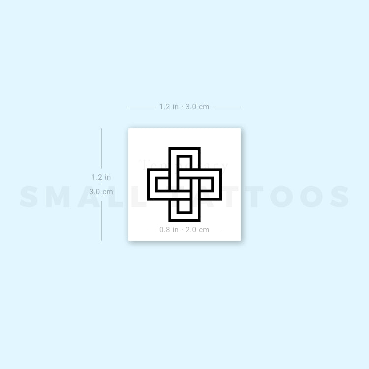 Squared Solomon's Knot Temporary Tattoo (Set of 3)