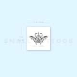 Flying Hercules Beetle Temporary Tattoo (Set of 3)