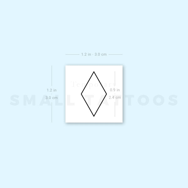 Rhombus Outline Temporary Tattoo (Set of 3)