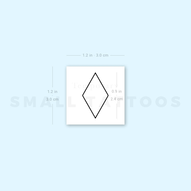 Rhombus Outline Temporary Tattoo (Set of 3)