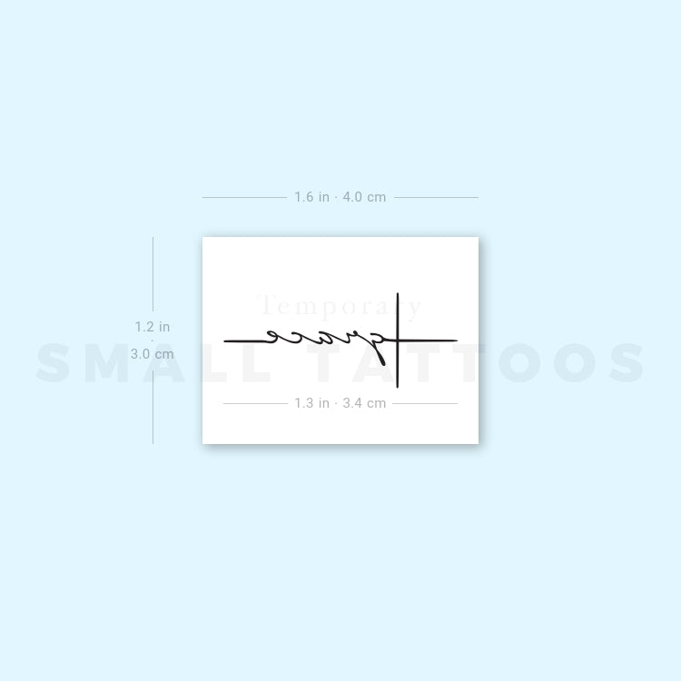 Tatuaje temporal de la cruz de la gracia (juego de 3)