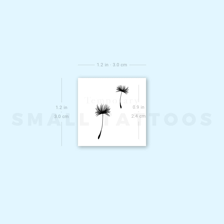 Dandelion Seed Couple Temporary Tattoo (Set of 3)