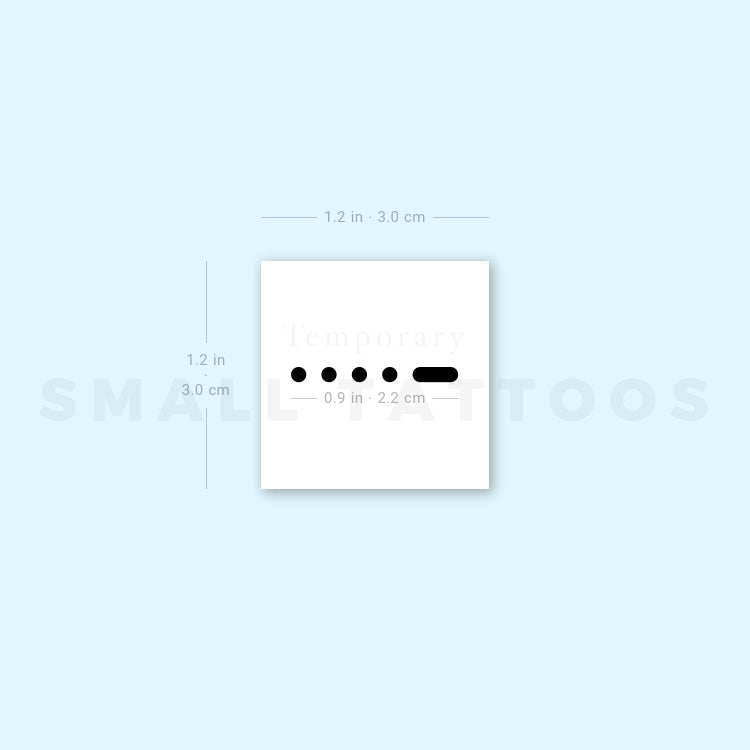 Morse Code 6 Temporary Tattoo (Set of 3)