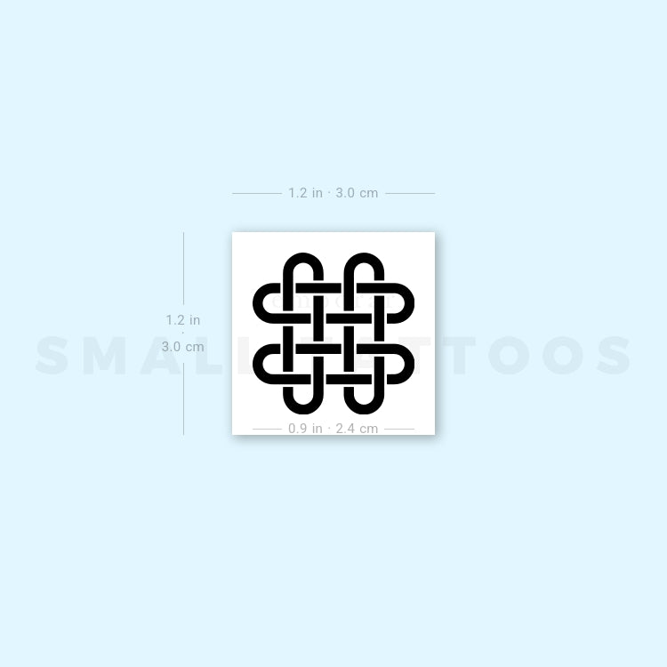 Quadruple Solomon's Knot Temporary Tattoo (Set of 3)