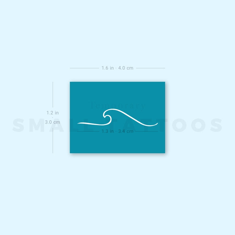 White Wave Temporary Tattoo (Set of 3)