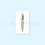 Small Green Wheat By Ann Lilya Temporary Tattoo (Set of 3)