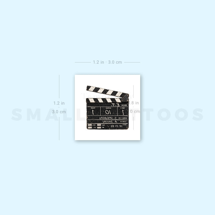 Clapperboard Temporary Tattoo (Set of 3)