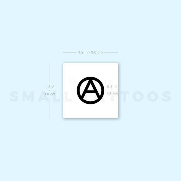 Anarchy Symbol Temporary Tattoo (Set of 3)