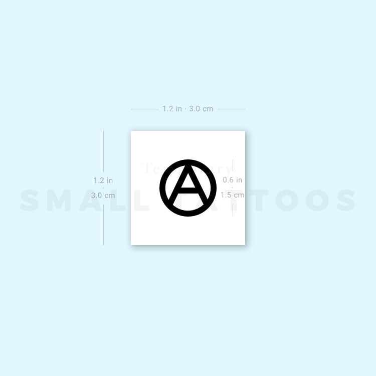 Anarchy Symbol Temporary Tattoo (Set of 3)