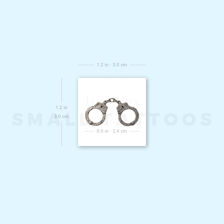 Handcuffs Temporary Tattoo (Set of 3)