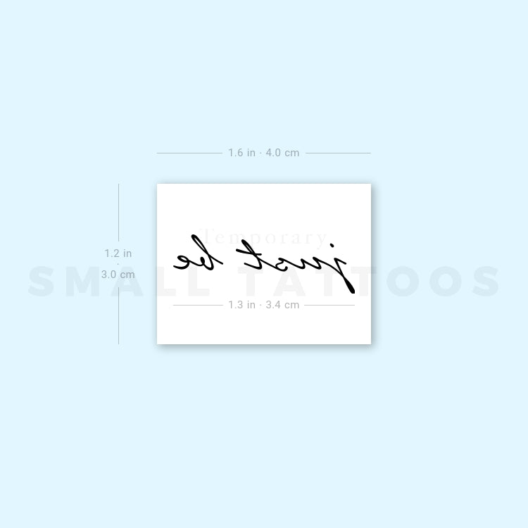 Tatuaje temporal "Just Be" (juego de 3)
