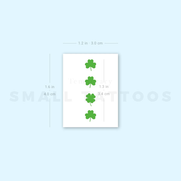 Four Clovers Temporary Tattoo (Set of 3)