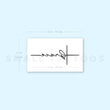 Christian Cross Grace Temporary Tattoo (Set of 3)
