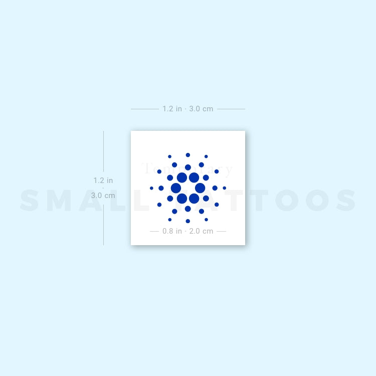 Cardano Logo Temporary Tattoo (Set of 3)